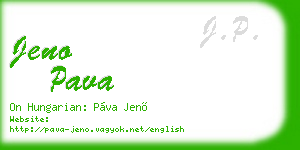 jeno pava business card