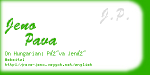 jeno pava business card